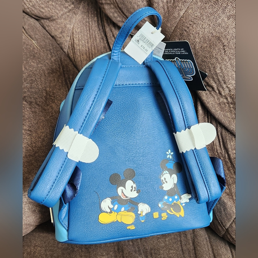 Mickey & Minnie Hannukah Disney Parks Loungefly Backpack NWT - Picture 2 of 7